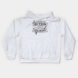 Divided By Section United in Harmony Cool Music Choir or Band Kids Hoodie